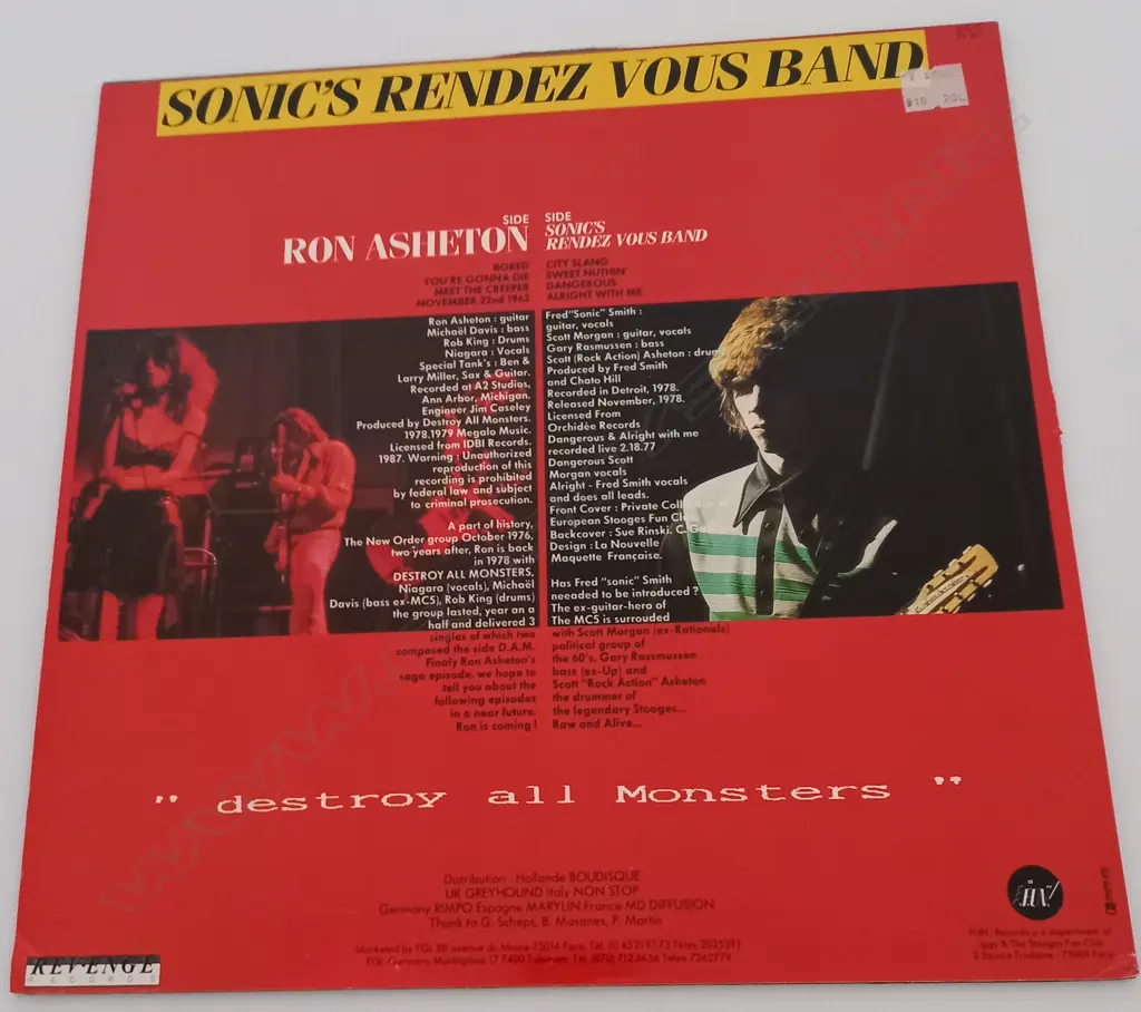 Ron Asheton, Destroy all Monsters Image 1++